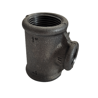 Siyah İnegal Te 1x1/2x1 - DN25x15x25