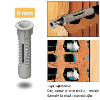 Tuğla Boşluk Dübeli - ø8 mm
