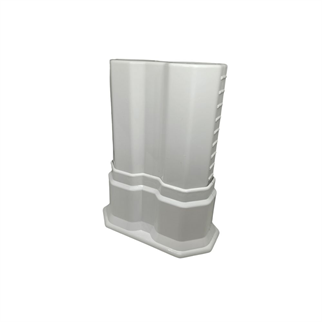 Uzun Çiftli Boru Gizleme Beyaz 20 cm