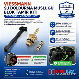 Viessmann Su Doldurma Musluğu Blok Tamir Kiti (Vitopend-Vitodens-50T)