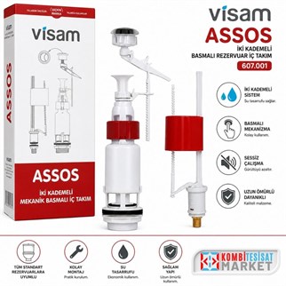 Visam Assos İki Kademeli Basmalı Rezervuar İç Takım 607.001