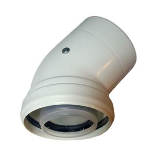 Yoğuşmalı Baca Dirseği 45 Derece - (İçi Plastik)