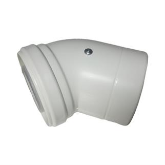 Yoğuşmalı Baca Dirseği 45 Derece - (İçi Plastik)