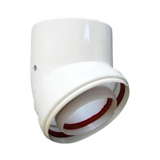 Yoğuşmalı Baca Dirseği 45 Derece - (İçi Plastik)