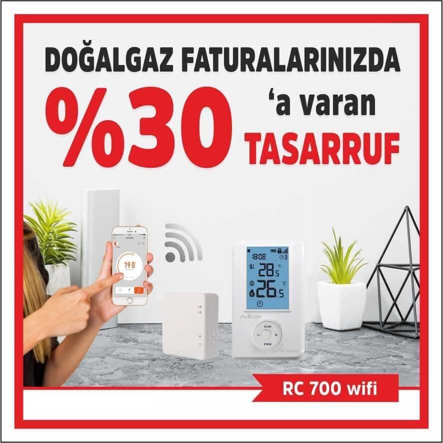 Rcon Rc 700 Wifi Programlanabi̇li̇r Kablosuz Oda Termostatı