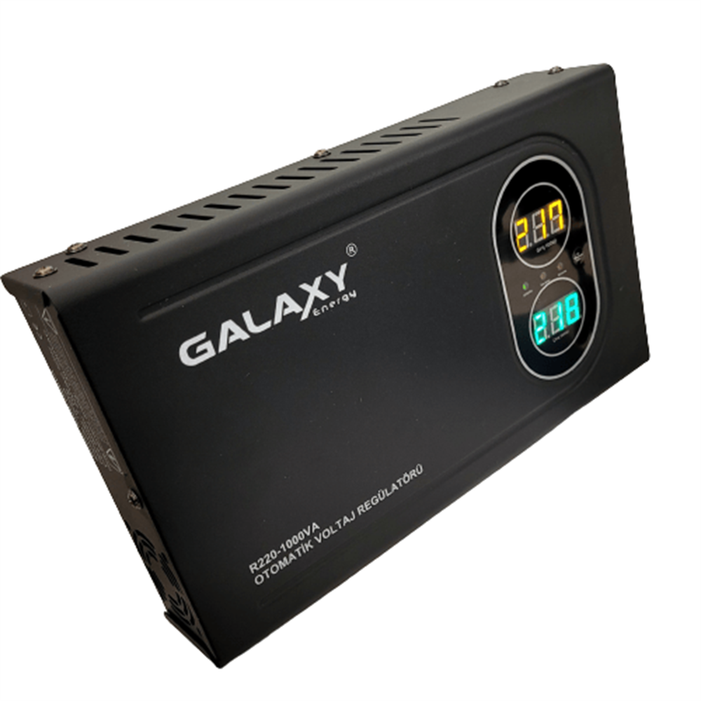 Galaxy Energy R220 Dijital Kombi Regülatörü-Slim Siyah Kasa-1000VA