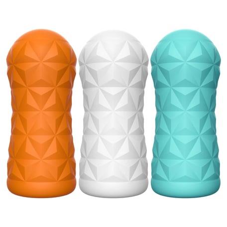 Prizma Hayali 15 cm Gerçekçi Doku Realistik Suni Darbeli Mastürbatör - Mavi