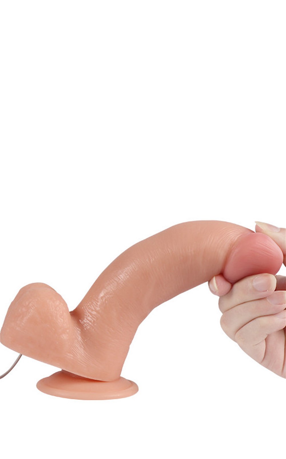 19,5 cm Gerçekçi Titreşimli Dildo Vibratör Penis - Phantom