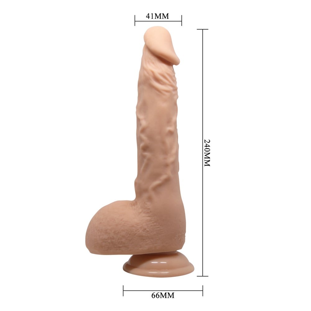 24 cm Realistik Vantuzlu Melez Dildo Penis