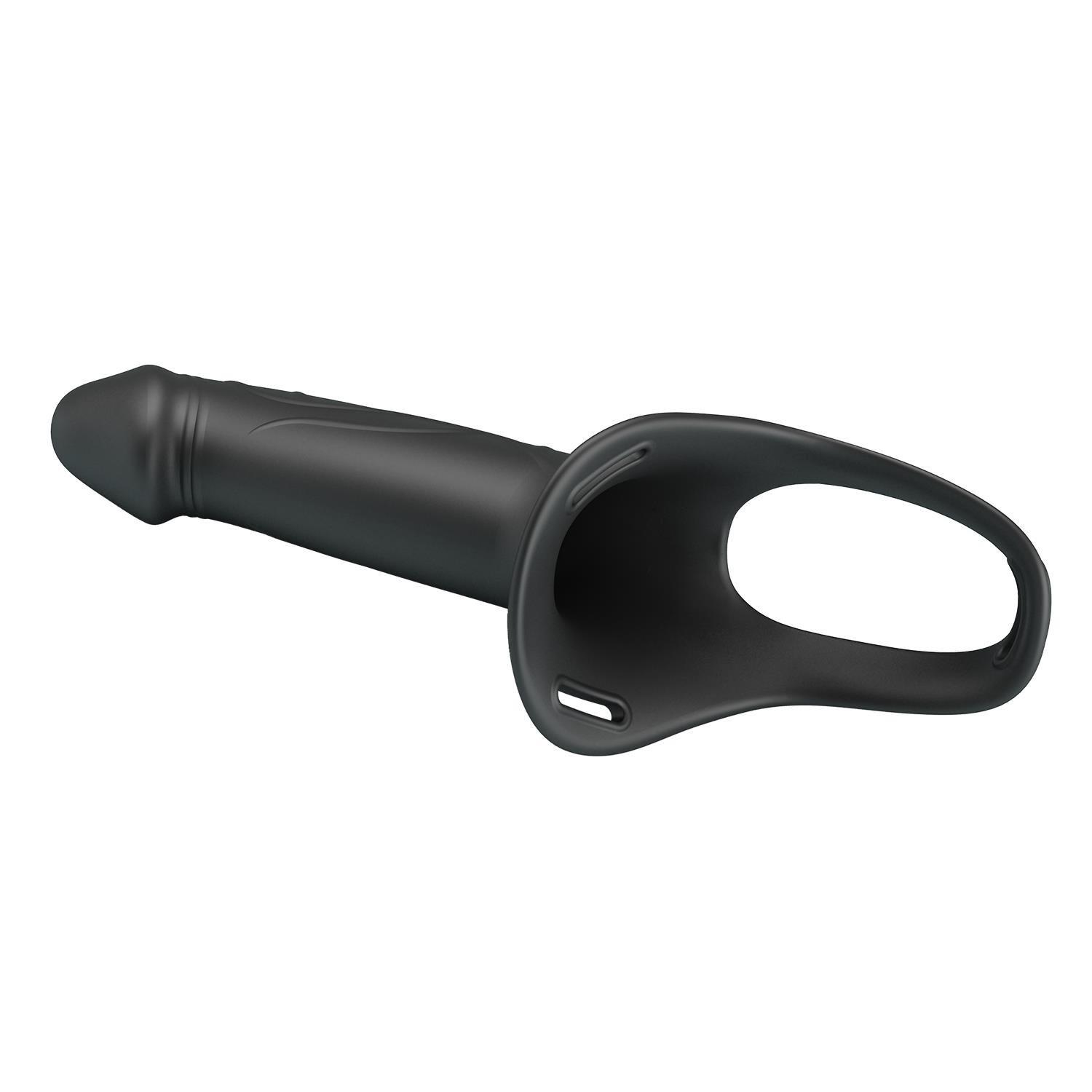 16,8 cm Belden Bağlamalı İçi Boş 4,2 cm Dolgulu Strapon Penis - Landon