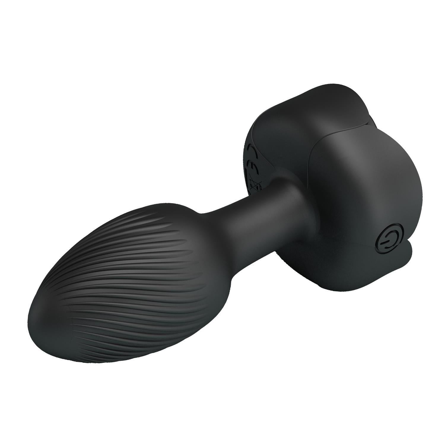 USBden Manyetik Şarjlı 10 Farklı Titreşimli 5 Led Işıklı Silikon Anal Plug - Olman