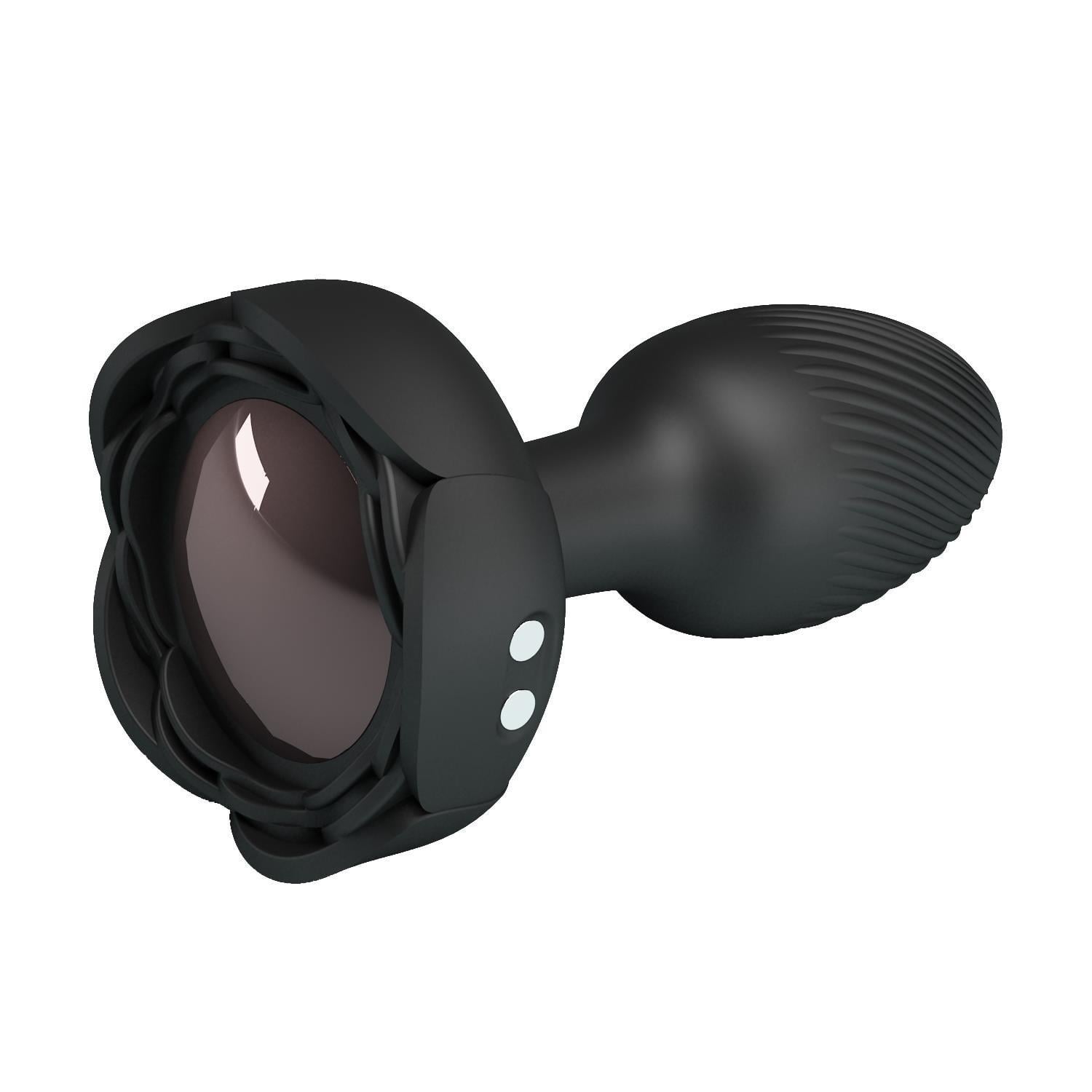 USBden Manyetik Şarjlı 10 Farklı Titreşimli 5 Led Işıklı Silikon Anal Plug - Olman