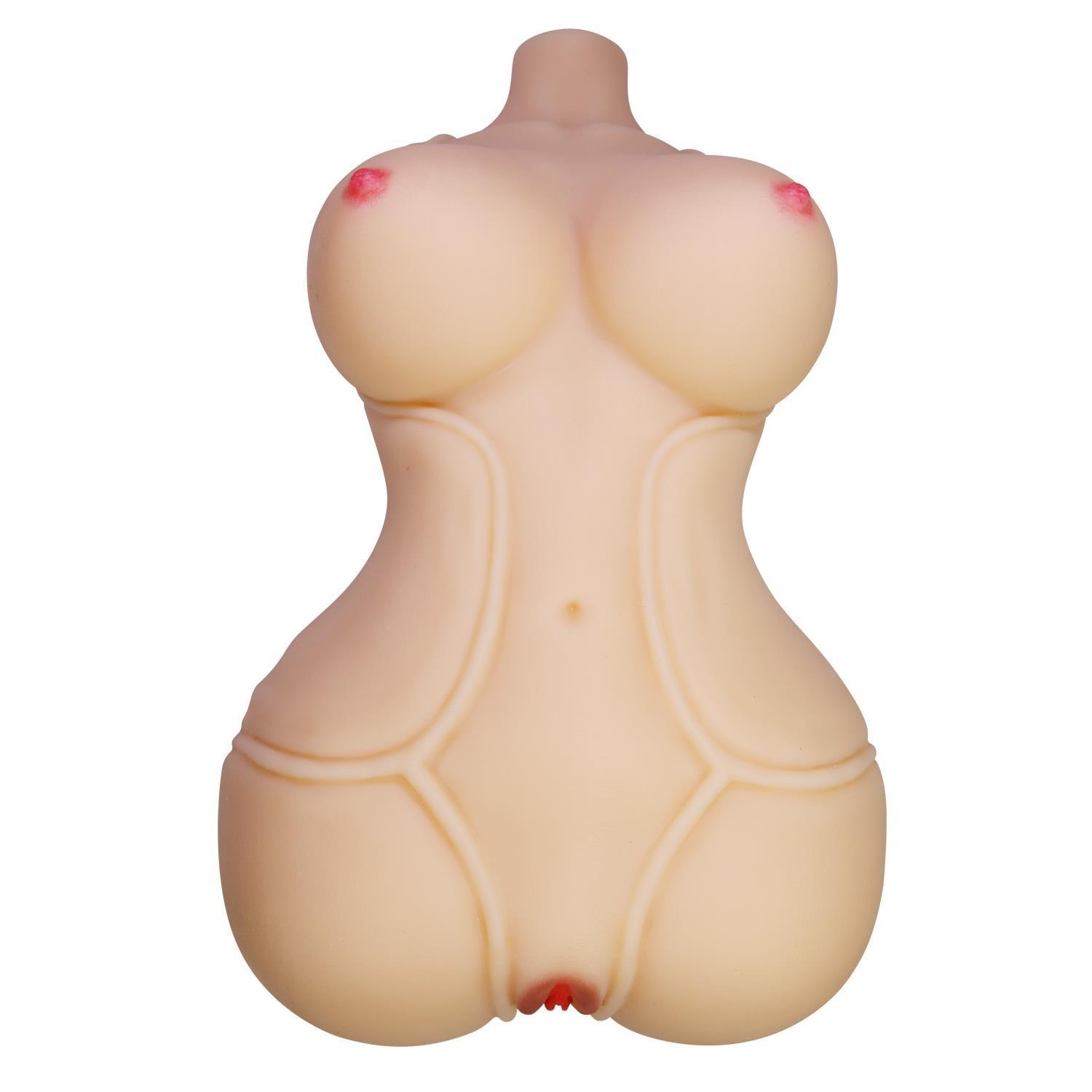 3 Boyutlu İki İşlevli Yarım Vücut Anal Vajinal Silikon Seksi Manken - Diana