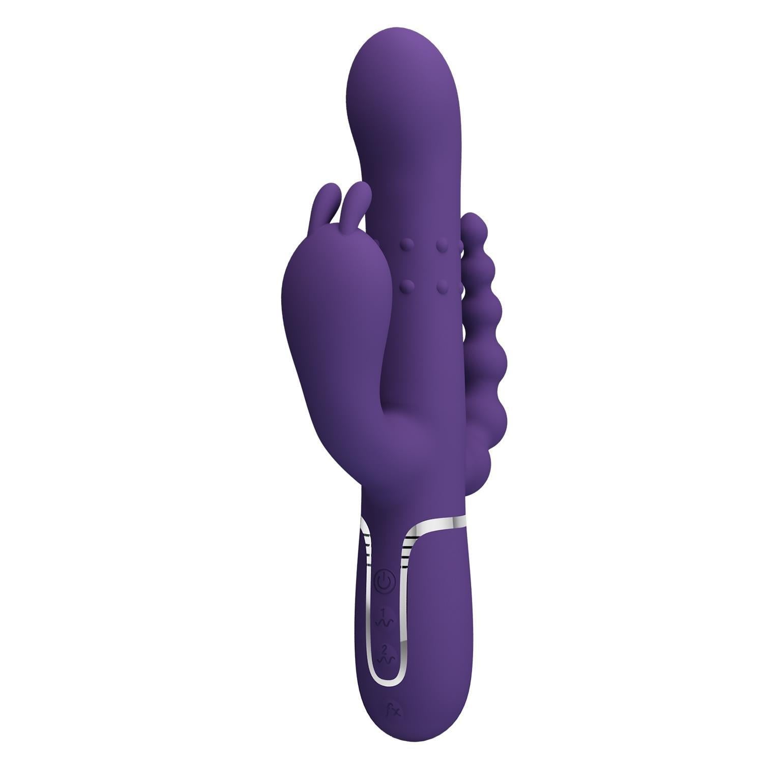 Manyetik Şarjlı Oynar Gövdeli Klitoral & Anal Uyarıcılı Teknolojik Vibratör Penis