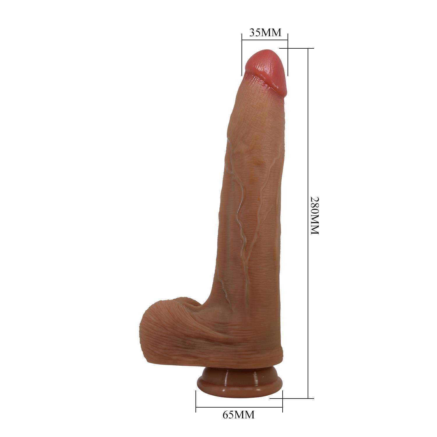 Belden Bağlamalı 28 cm Gerçekçi Uzun Dildo Penis - Adley