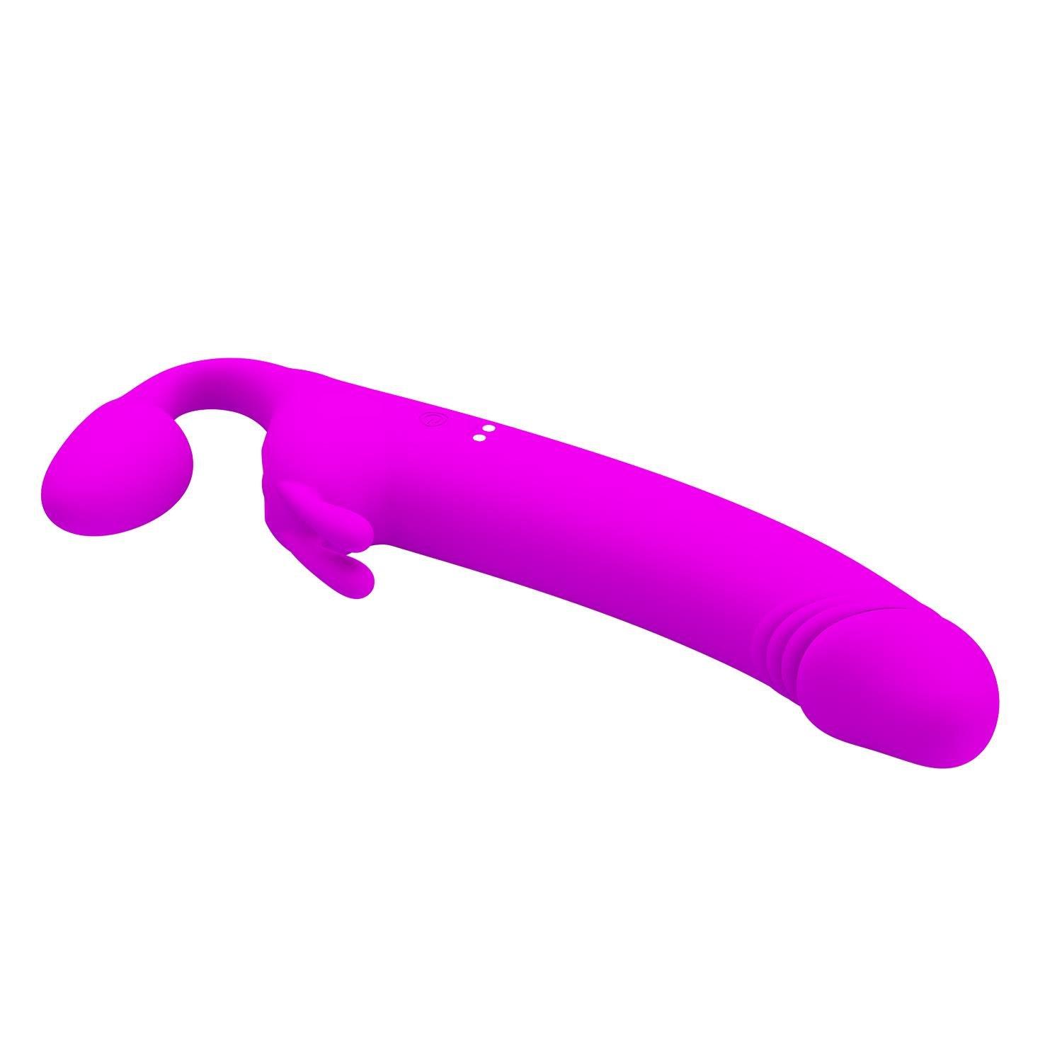 Manyetik USB Şarjlı Klitoris Darbe Modlu Çift Taraflı Strapon Teknolojik G-Spot Vajinal Vibratör - Zanini