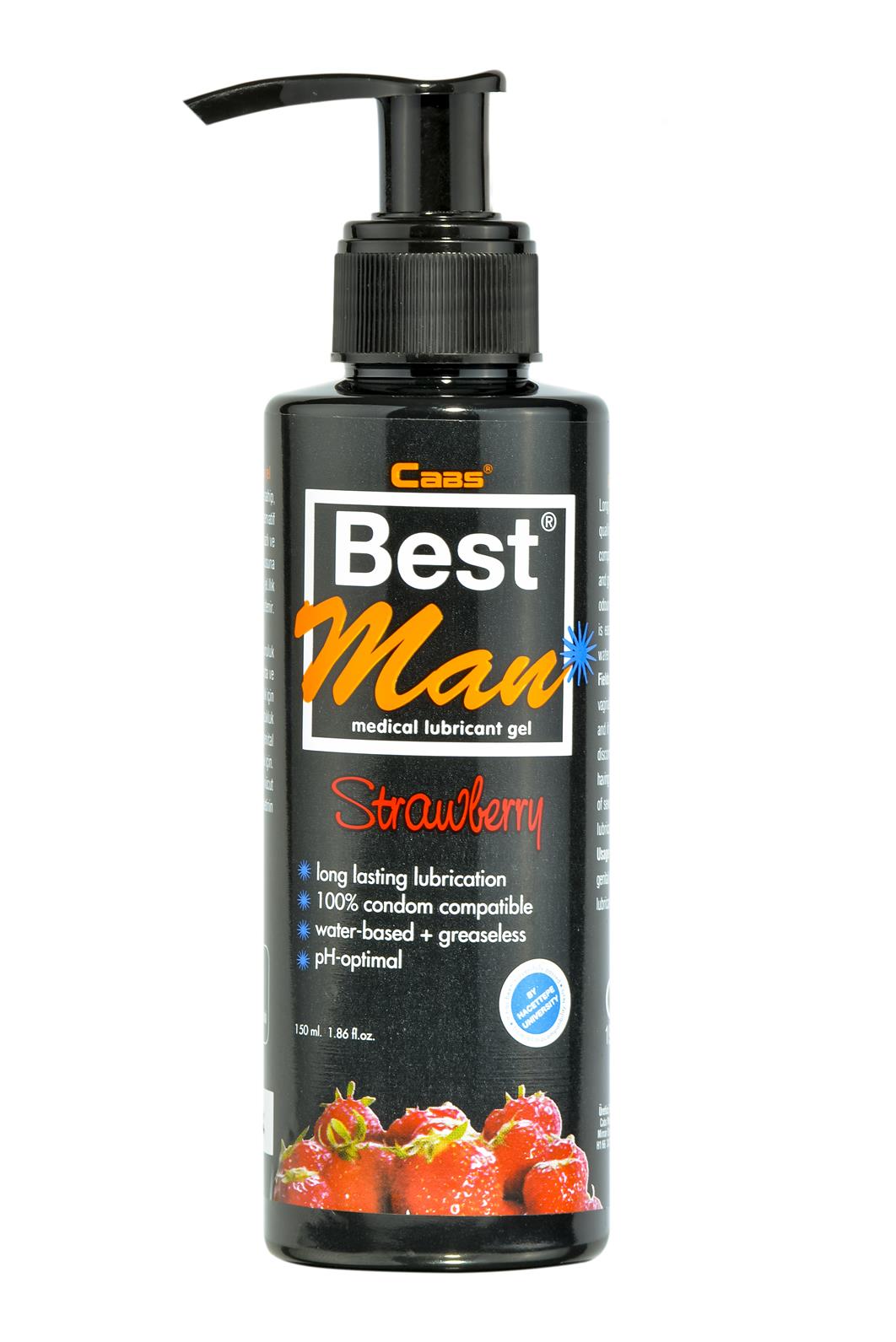 Cabs Best Man Su Bazlı Çilek Aromalı Kayganlaştırıcı Jel 150 ml