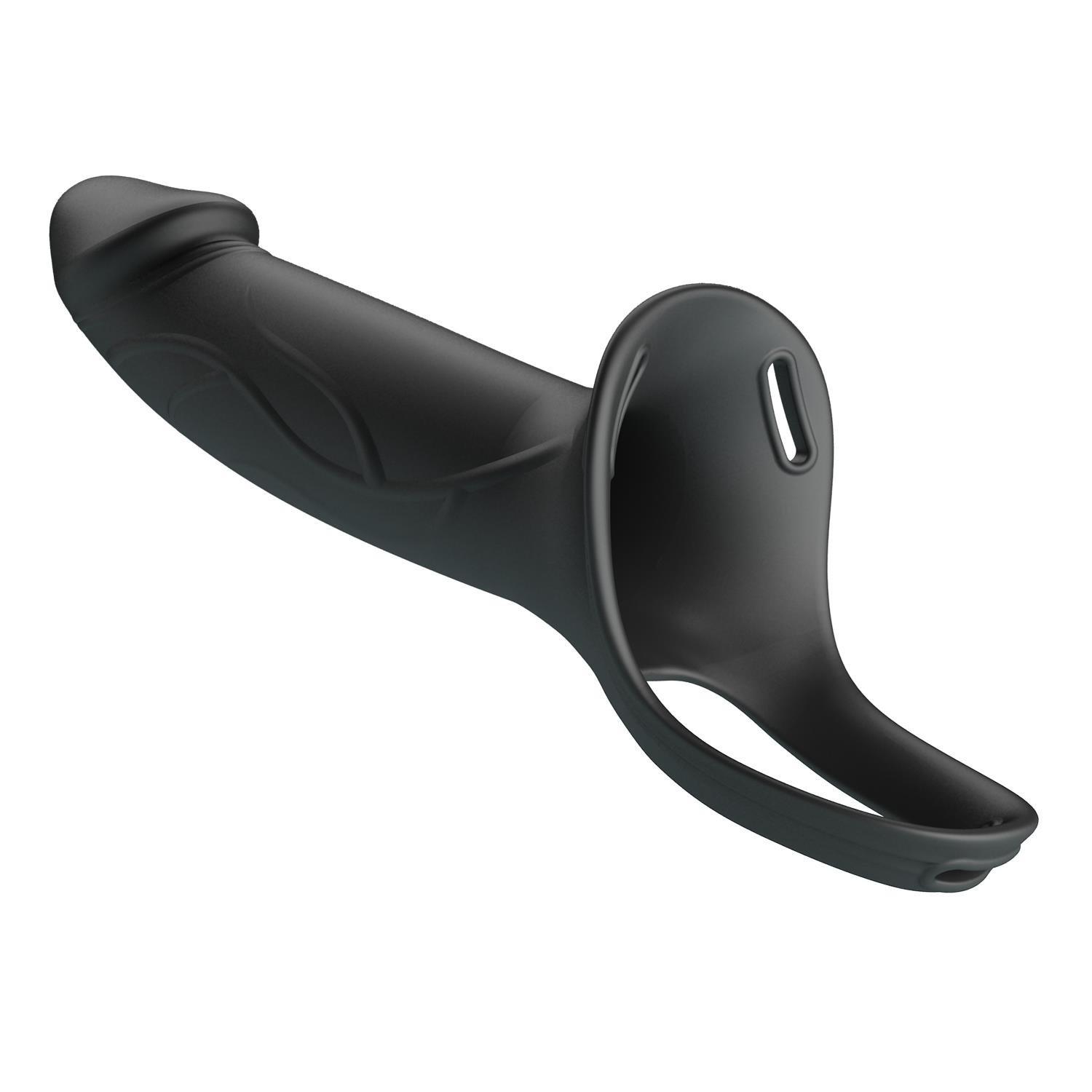 16,8 cm Belden Bağlamalı İçi Boş 4,2 cm Dolgulu Strapon Penis - Landon