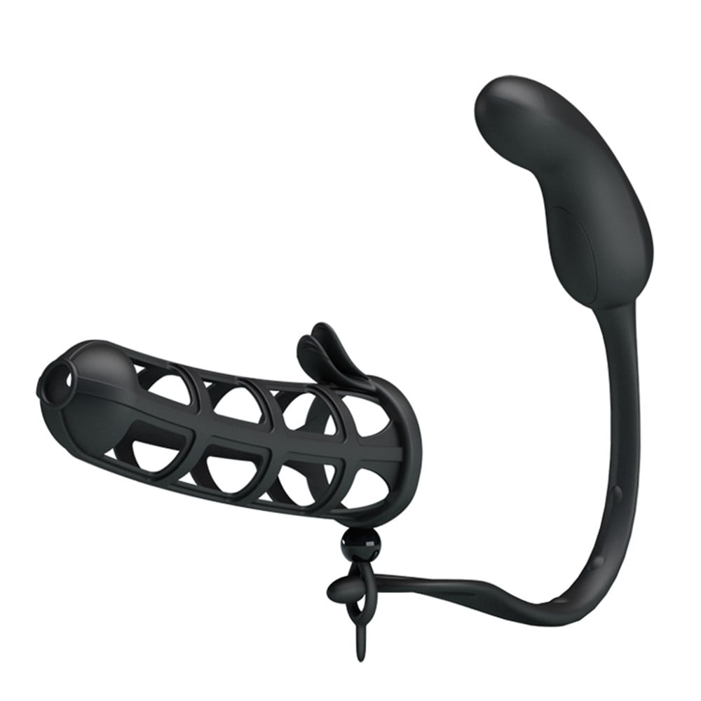 Penis Kılıflı USB Şarjlı Titreşimli Anal Plug