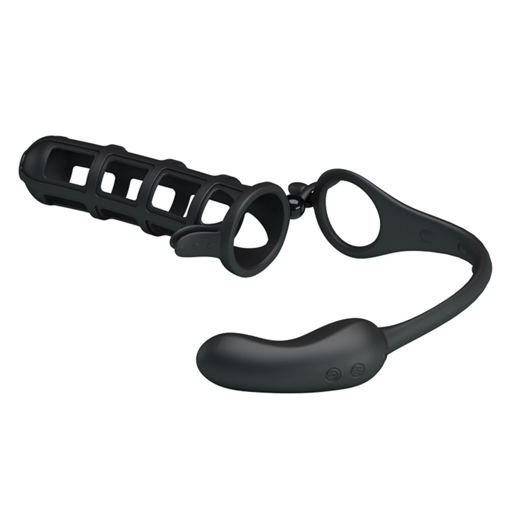 Penis Kılıflı USB Şarjlı Titreşimli Anal Plug