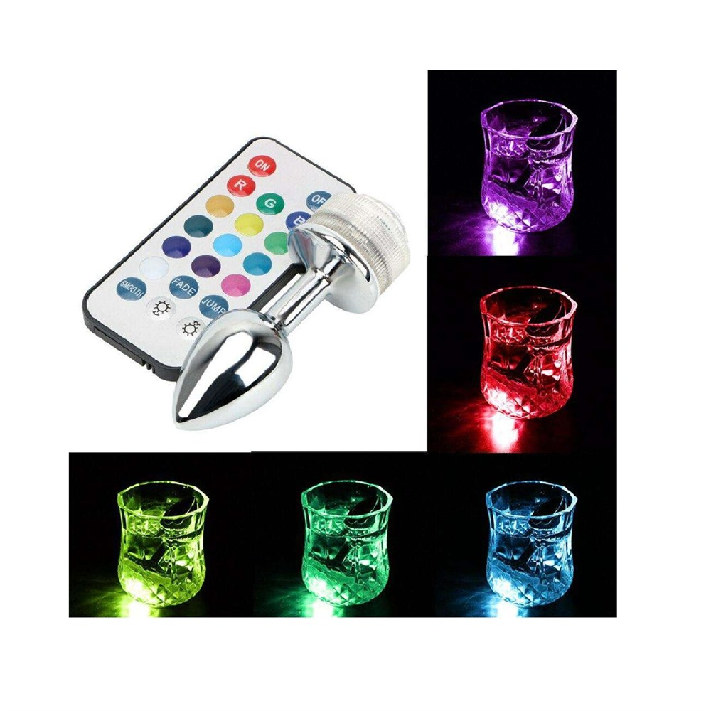 Uzaktan Kumandalı Led Işıklı Küçük Boy Çelik Anal Plug