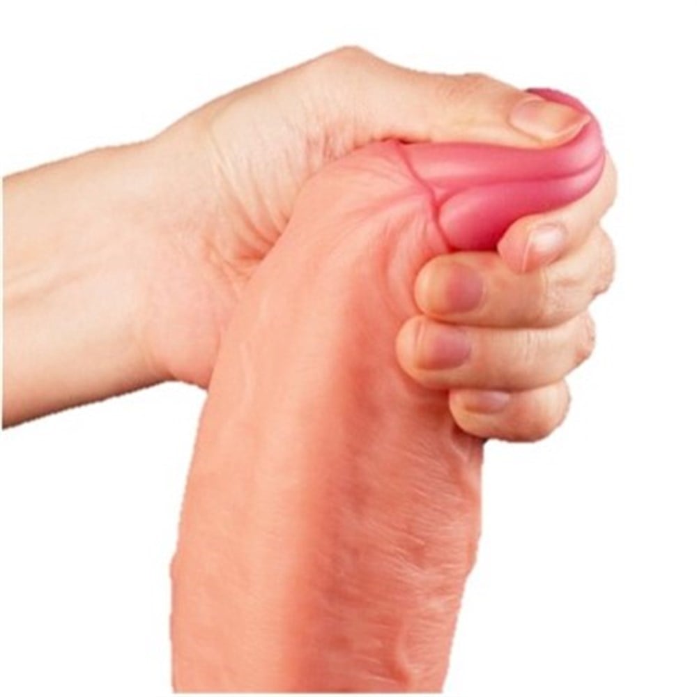 28 cm Belden Bağlamalı Yeni Nesil Çift Katmanlı Realistik Dildo Penis