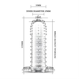 13 cm Kabartmalı Güçlü Uyarıcı Dildo Uzatmalı Penis Kılıfı