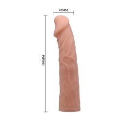 19 cm Belden Bağlamalı İçi Dolu Strapon Penis