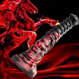 Belden Bağlamalı 21 cm Et Dokulu Fantezi Renklerde Gerçekçi Çift Katmanlı Sünnetsiz Silikon Penis - Horse Power 5