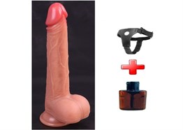 21 cm belden bağlamalı Manyetik Şarjlı Çift Katmanlı Uzaktan Kumandalı Titreşimli Silikon Penis