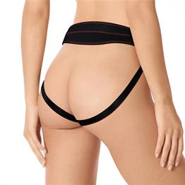 21,5 cm Belden Bağlamalı İçi Dolu Strapon Dildo