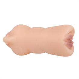 3 Boyutlu Ten Rengi Suni Oral & Vajinal Mastürbatör - Zoey