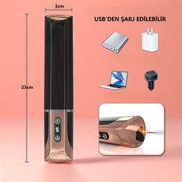 Şişirilebilir İleri Geri Hareketli USB Manyetik Şarjlı 23 cm İleri Geri Hareketli Titreşimli Dildo - Jose