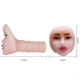 3 Boyutlu Gerçekçi Yüz Şeklinde Titreşimli Oral Mastürbatör