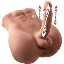 2 İşlevli Gerçekçi Ölçülerde Realistik İleri Geri Hareketli 18 cm Penisli Anal Girişli Erkek Vücut - Bartlett