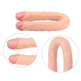 46 cm Realistik Çatal Dildo Anal Vajinal Penis - Blake