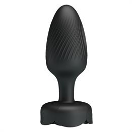 USBden Manyetik Şarjlı 10 Farklı Titreşimli 5 Led Işıklı Silikon Anal Plug - Osborn