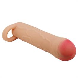 2,5 cm Dolgulu Premium Ten Rengi Silikon Penis Kılıfı - Bunion