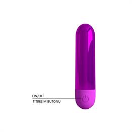 USB Şarjlı 10 Fonksiyonlu Mor Renkli Teknolojik Vibratör - Kiwi