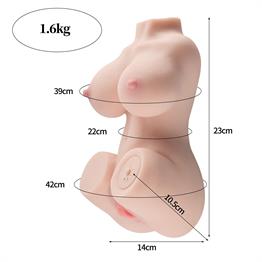 USBden Manyetik Şarjlı Titreşim Fonksiyonlu Realistik Yarım Vücut - Lilinet