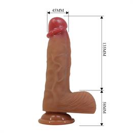17,3 cm Realistik Vantuzlu Dildo Penis - Duvall