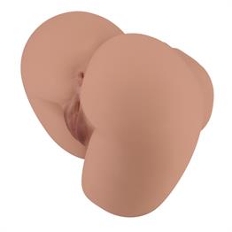 Et Dokusunda Çift Girişli Titreşimli Realistik Suni Vajina Kalça - Bernace