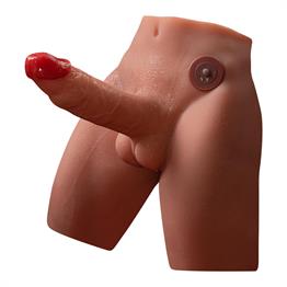 2 İşlevli Gerçekçi Ölçülerde Realistik İleri Geri Hareketli 17 cm Penisli Anal Girişli Erkek Vücut - Jason