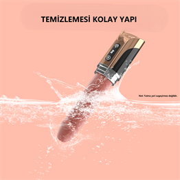 Şişirilebilir İleri Geri Hareketli USB Manyetik Şarjlı 23 cm İleri Geri Hareketli Titreşimli Dildo - Jose