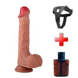 Belden Bağlamalı Uzaktan Kumandalı USB Manyetik Şarjlı 21,5 cm İleri Geri Hareketli Titreşimli Dildo - Baird