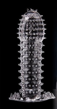 13 cm Kabartmalı Güçlü Uyarıcı Dildo Uzatmalı Penis Kılıfı