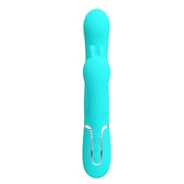 Manyetik Şarjlı Oynar Gövdeli Klitoral & Anal Uyarıcılı Teknolojik Vibratör Penis