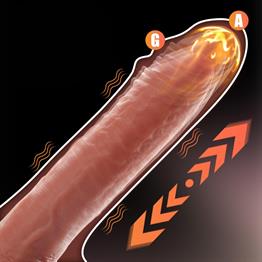 USB Manyetik Şarjlı 21,5 cm İleri Geri Hareketli Titreşimli Dildo - Marshall