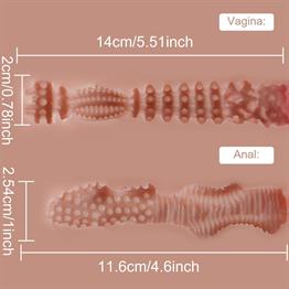 USBden Manyetik Şarjlı Titreşim Fonksiyonlu Realistik Yarım Vücut - Elroy Pussy