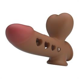 Hava Yastıklı Premium Melez Rengi Silikon Penis Kılıfı - Tyronn